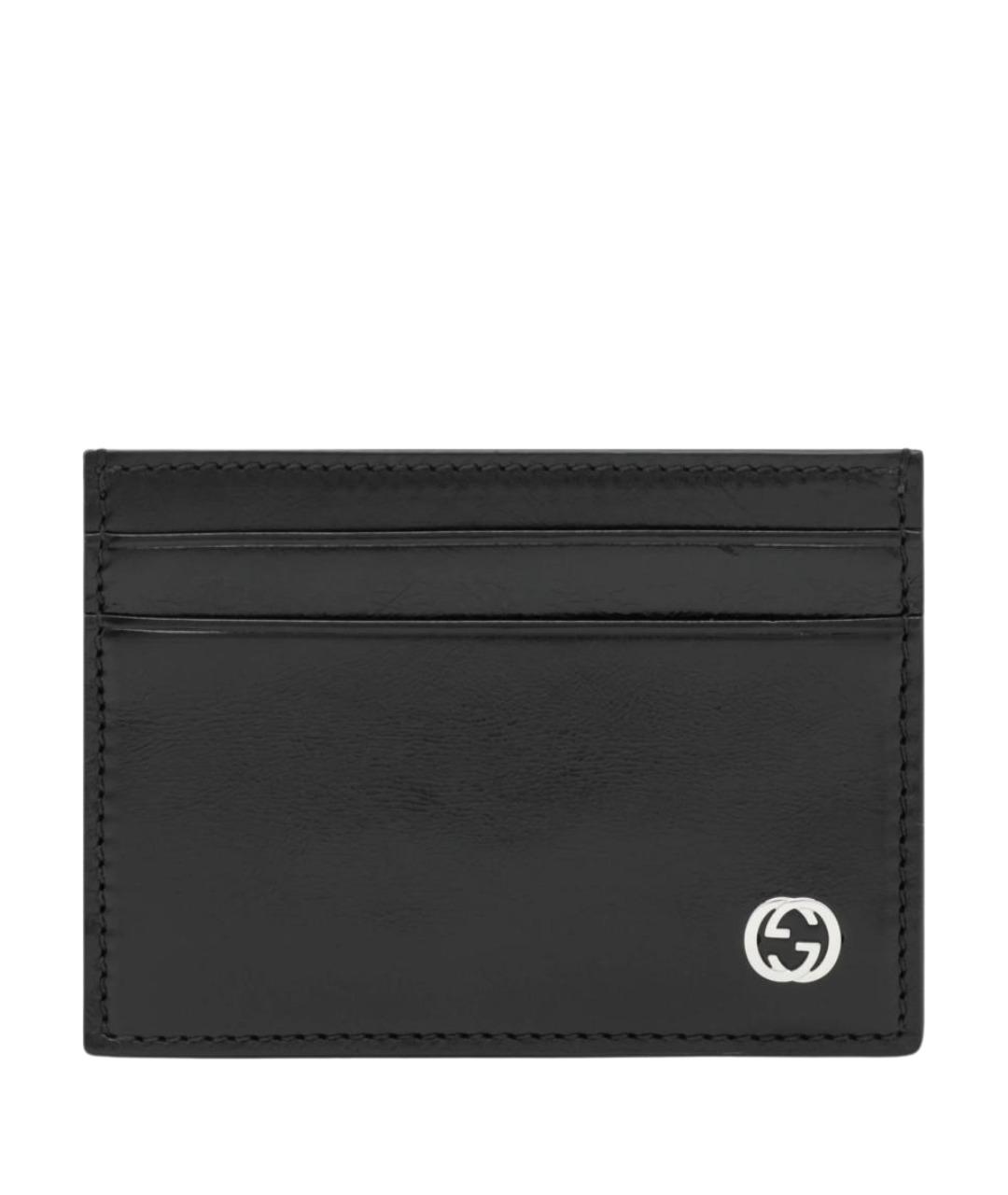 GUCCI Черный кожаный кардхолдер, фото 1