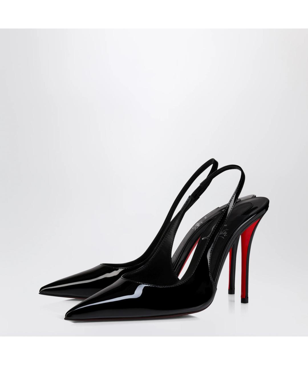 CHRISTIAN LOUBOUTIN Черные туфли из лакированной кожи, фото 2
