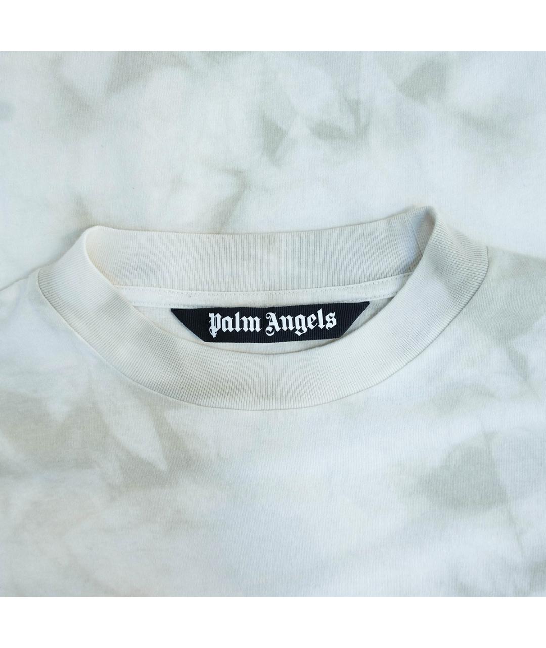 PALM ANGELS Бежевая хлопковая футболка, фото 3