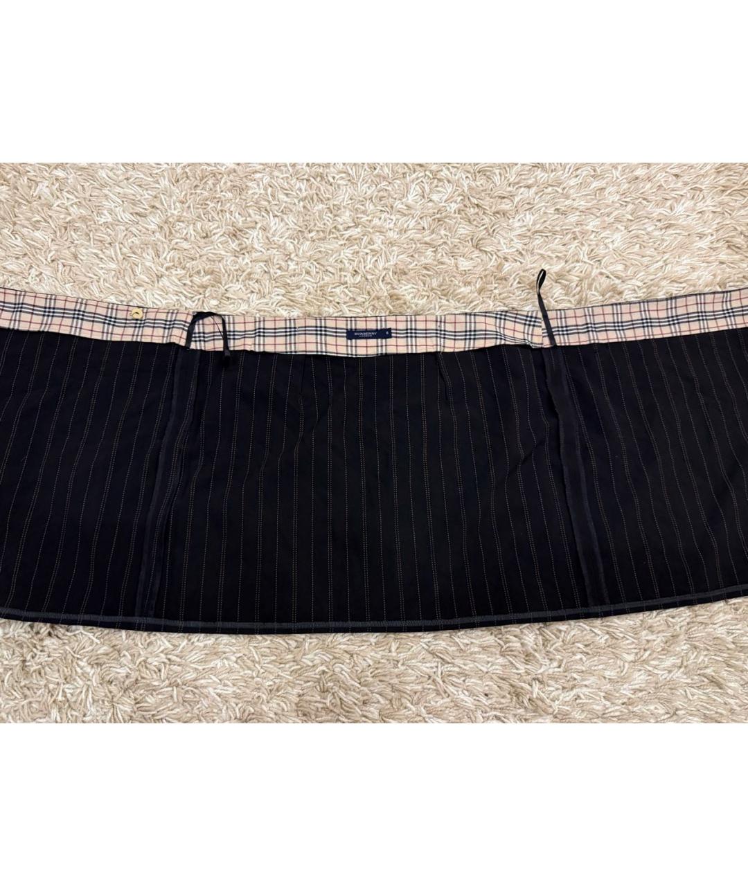 BURBERRY Черная юбка мини, фото 3
