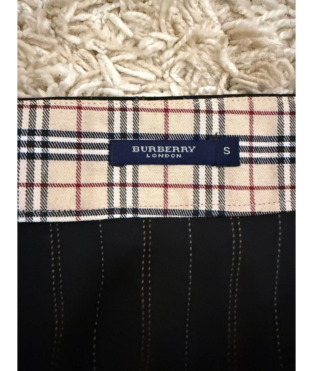BURBERRY Черная юбка мини, фото 2
