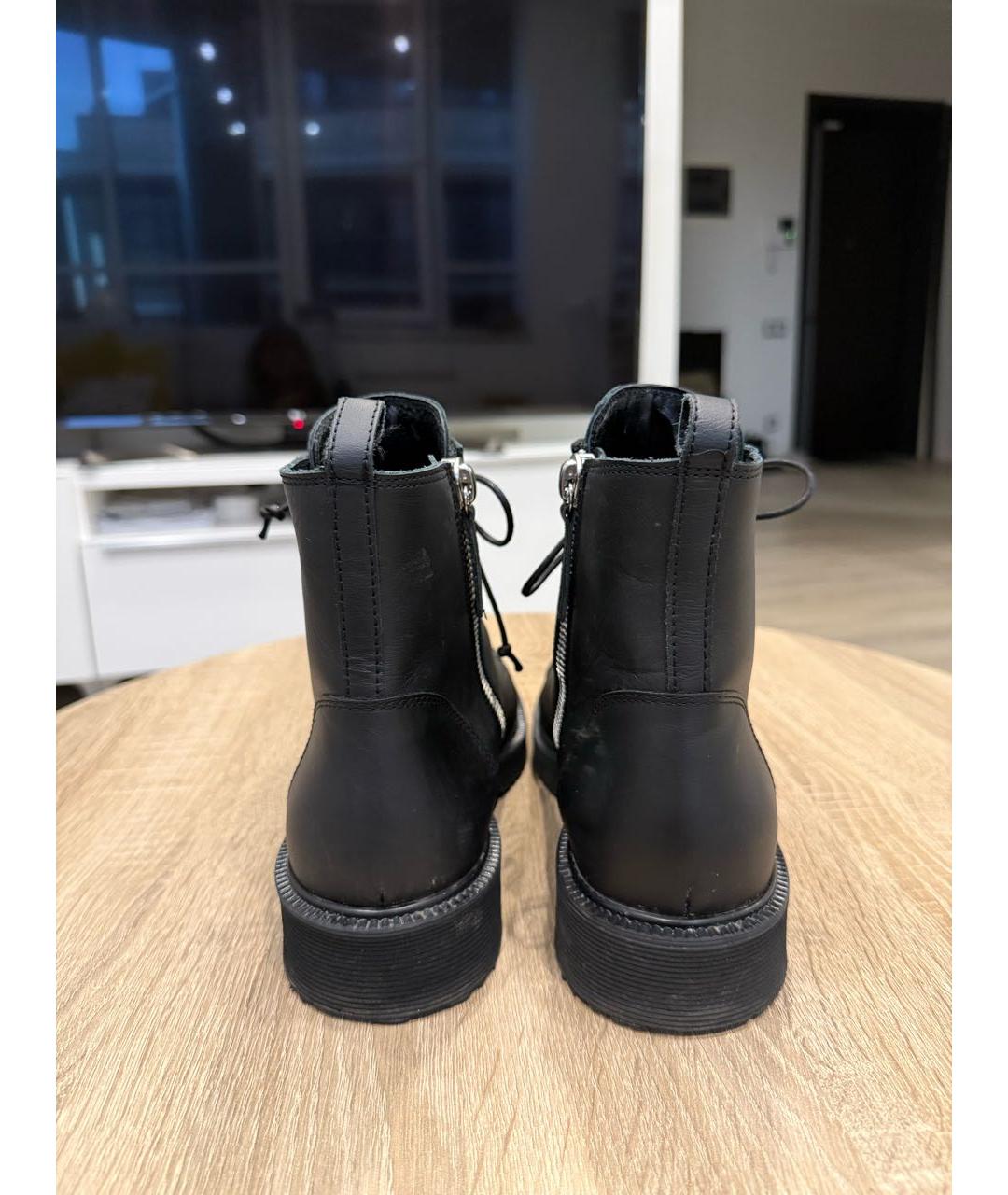 GIUSEPPE ZANOTTI DESIGN Черные кожаные ботинки, фото 3