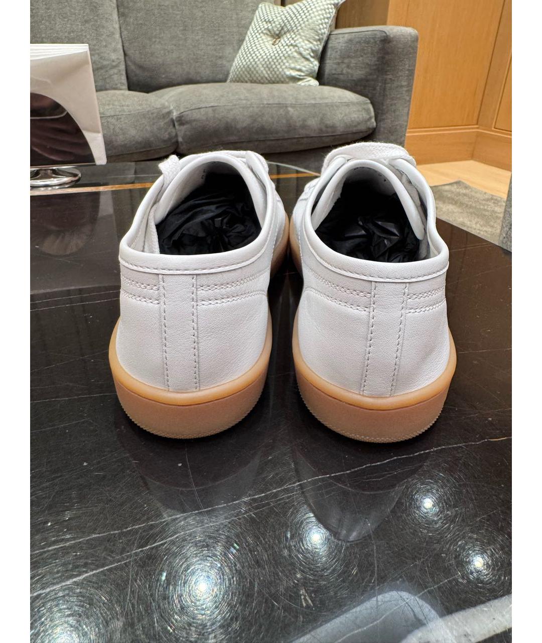 SAINT LAURENT Белые кожаные кеды, фото 4