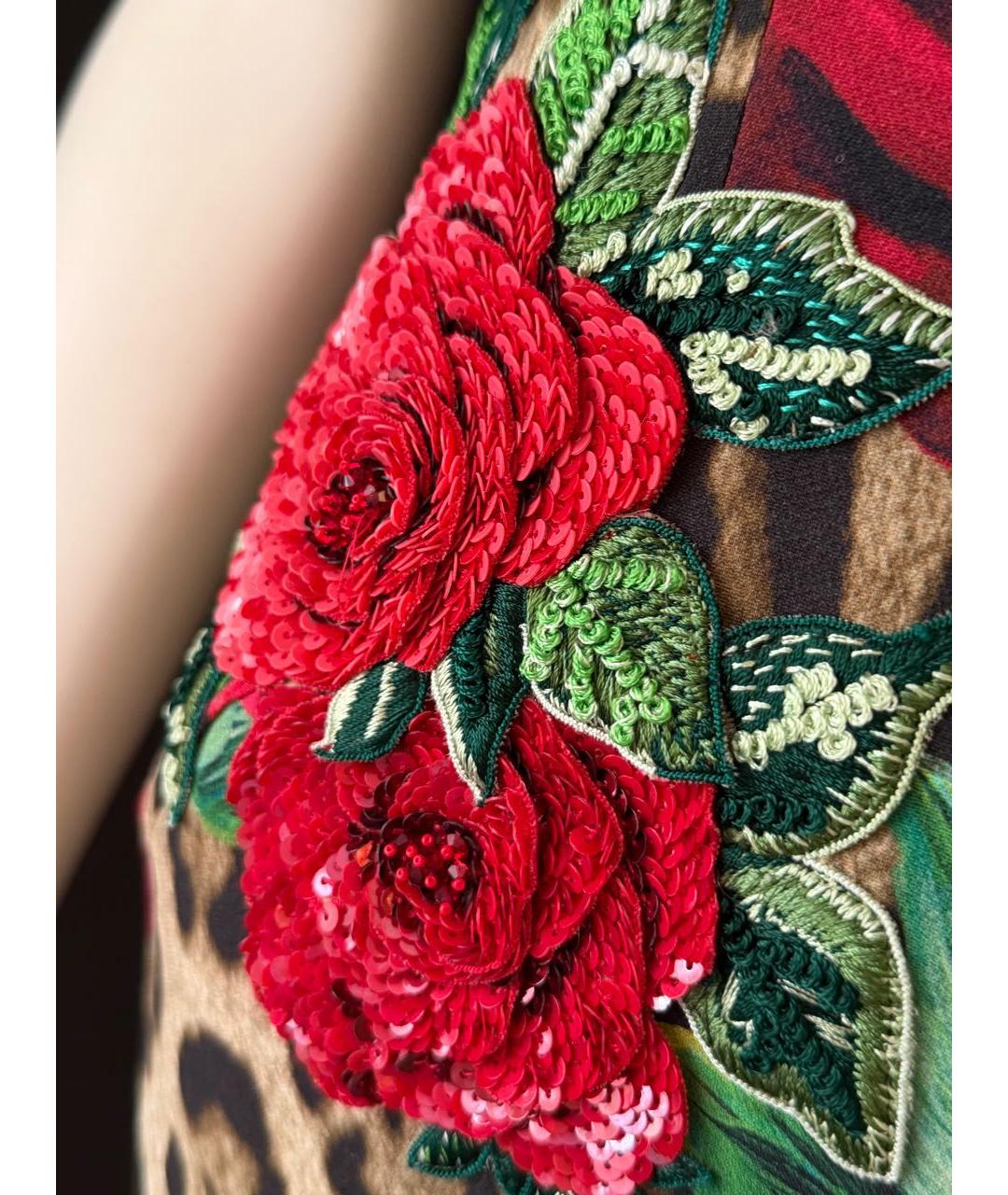 DOLCE&GABBANA Коричневое коктейльное платье, фото 8