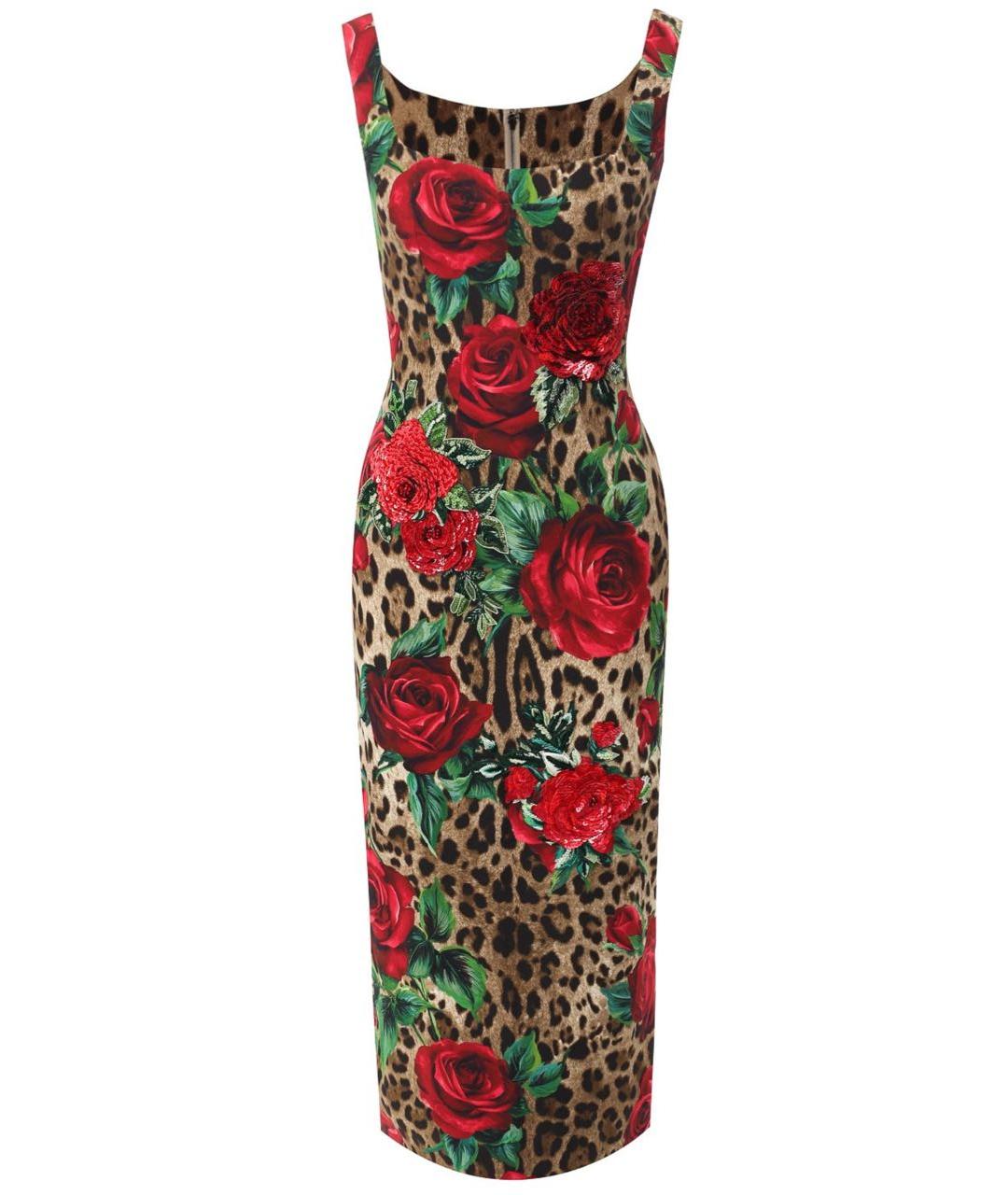 DOLCE&GABBANA Коричневое коктейльное платье, фото 9