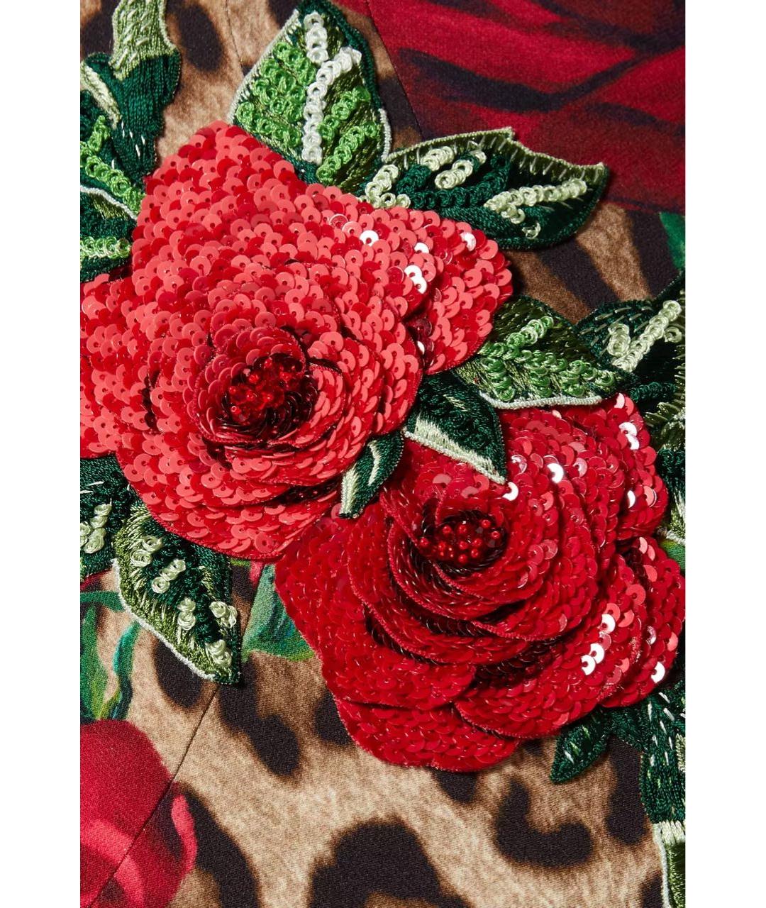 DOLCE&GABBANA Коричневое коктейльное платье, фото 7