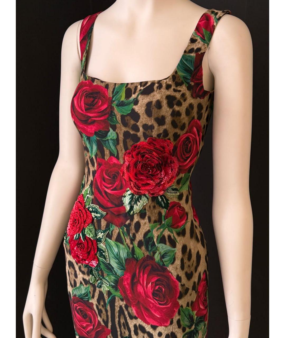 DOLCE&GABBANA Коричневое коктейльное платье, фото 4