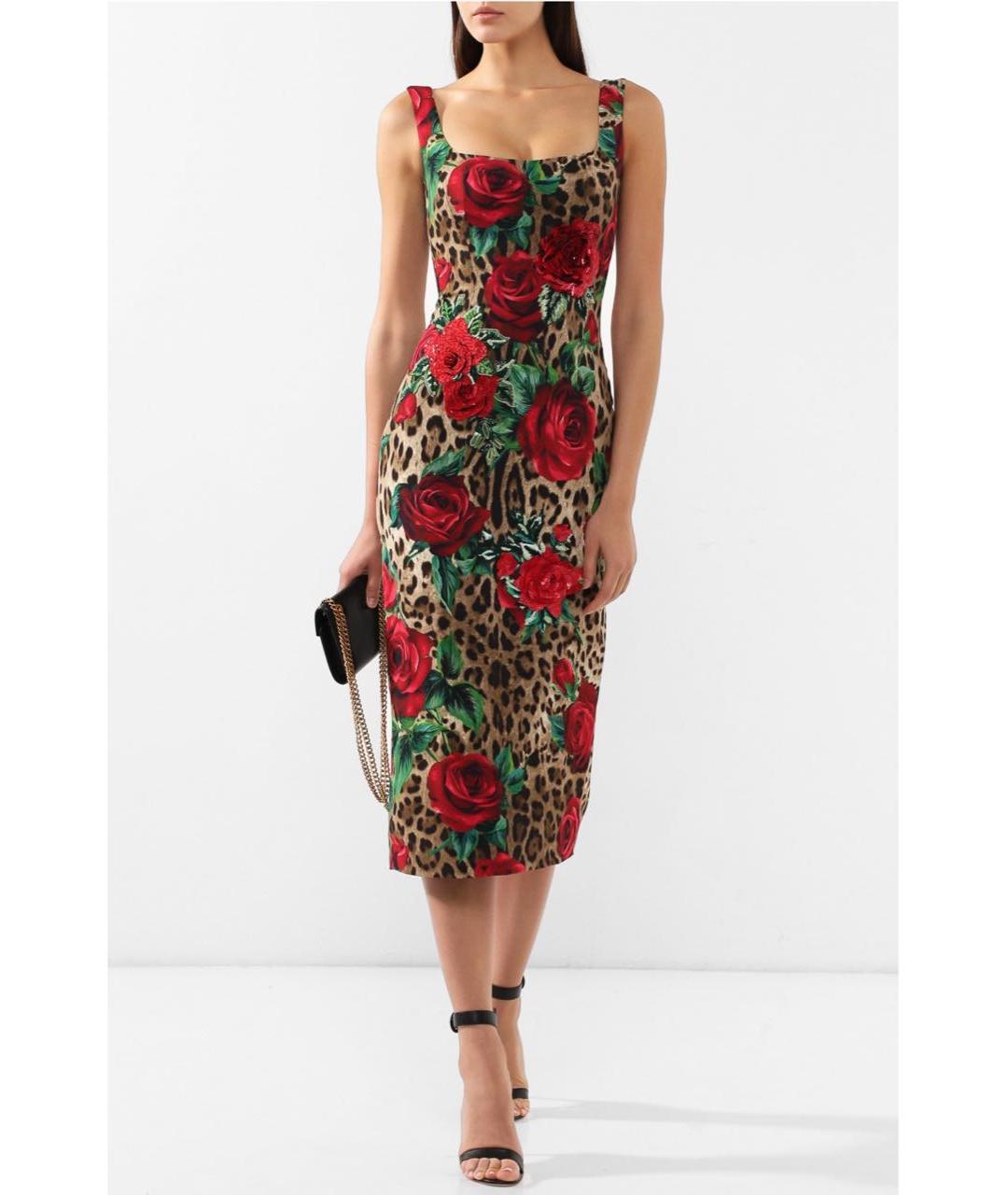 DOLCE&GABBANA Коричневое коктейльное платье, фото 6