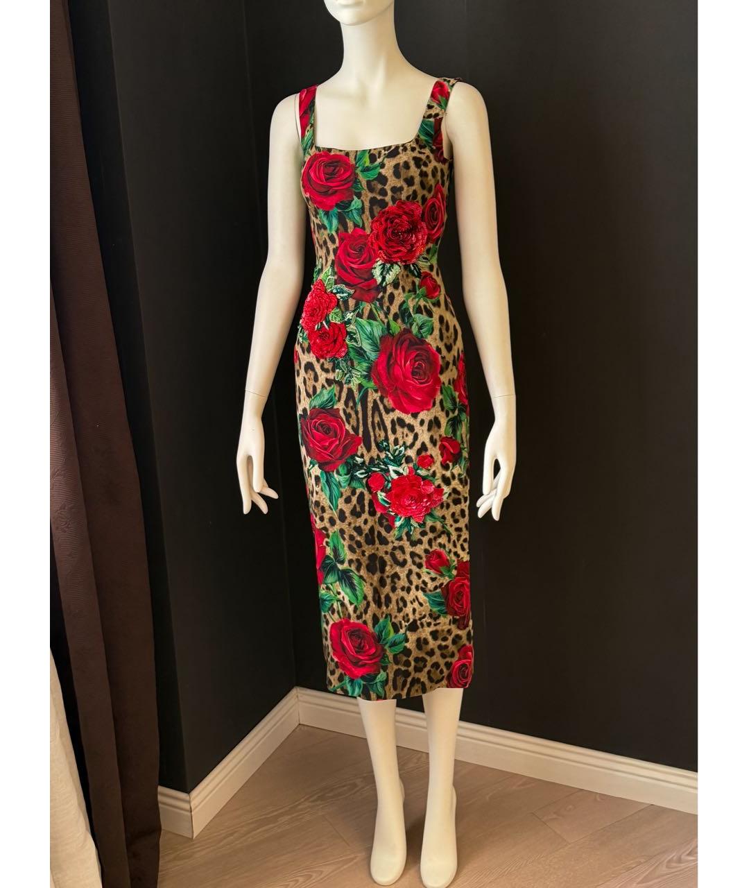 DOLCE&GABBANA Коричневое коктейльное платье, фото 3