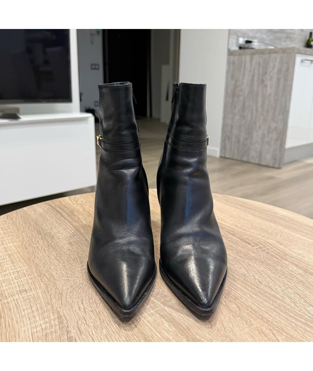 CELINE Черные кожаные полусапоги, фото 2