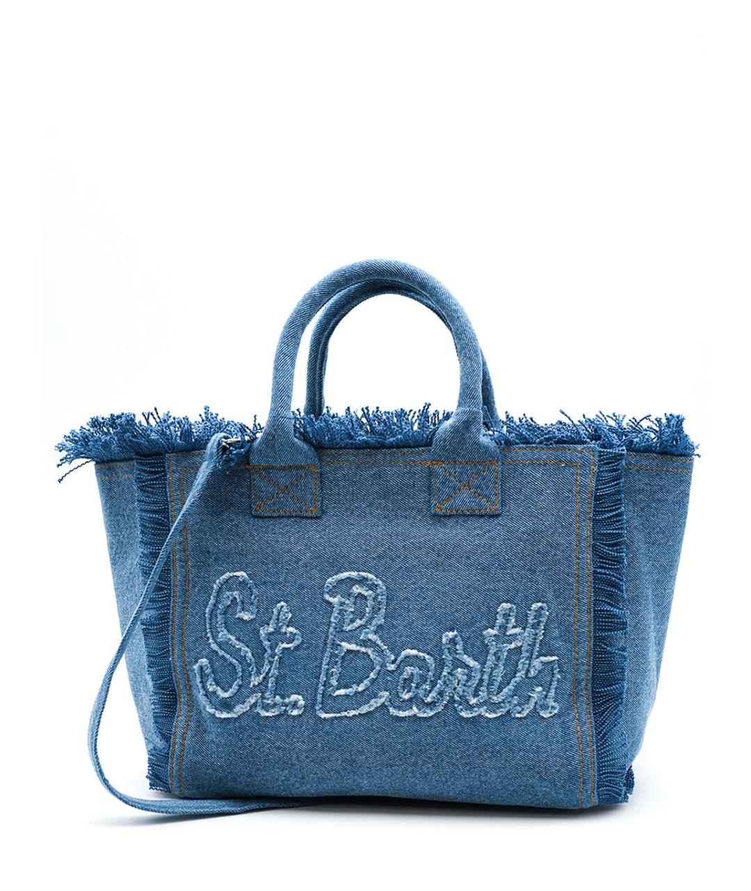 MC2 SAINT BARTH Голубая хлопковая сумка тоут, фото 1