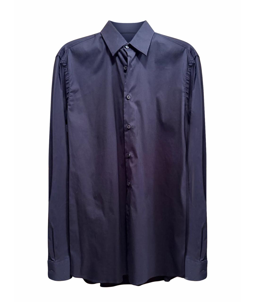 PRADA Черная хлопковая классическая рубашка, фото 1