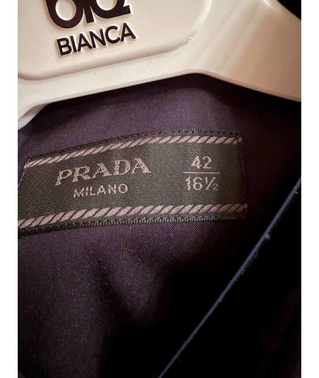 PRADA Черная хлопковая классическая рубашка, фото 4