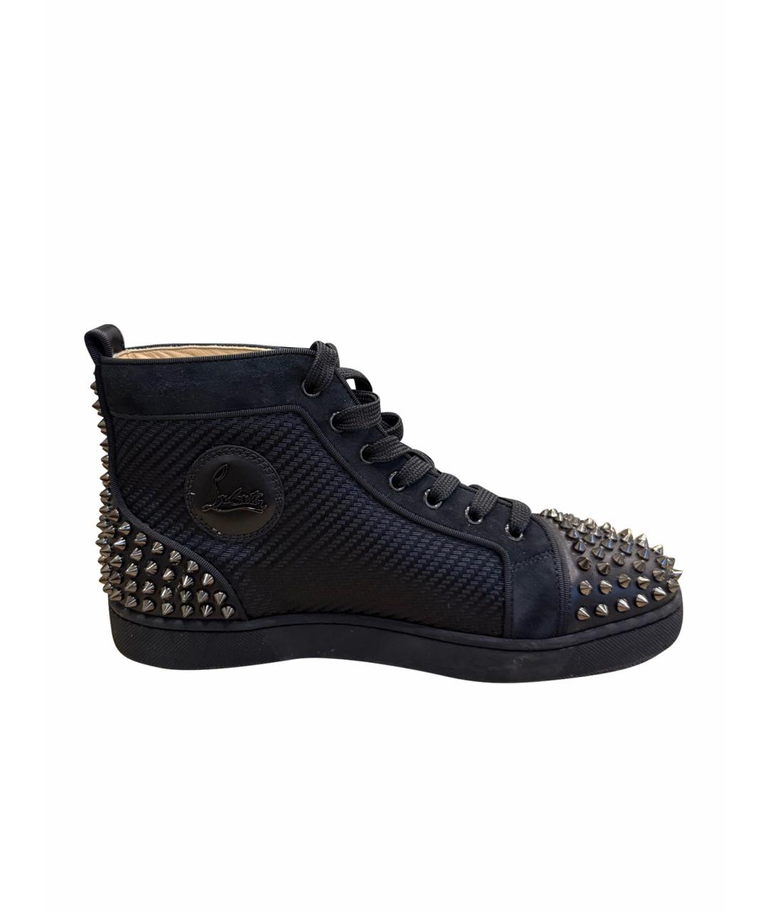 CHRISTIAN LOUBOUTIN Черные кожаные ботинки, фото 1