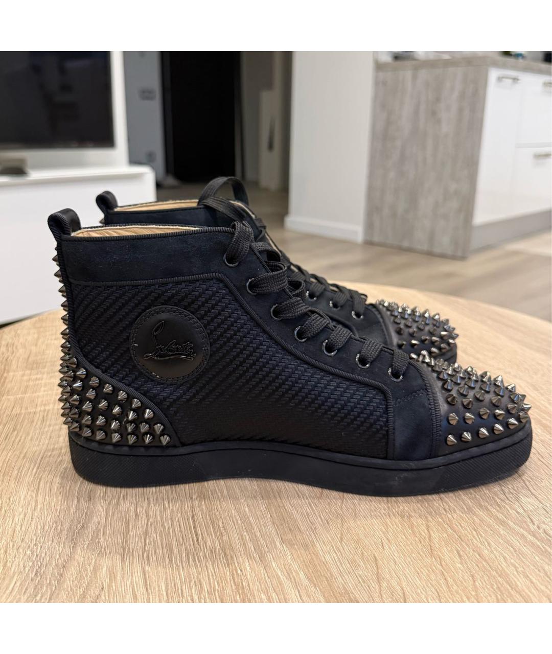 CHRISTIAN LOUBOUTIN Черные кожаные ботинки, фото 6