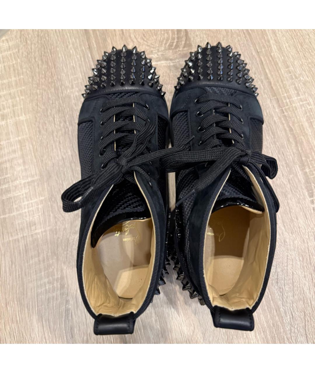 CHRISTIAN LOUBOUTIN Черные кожаные ботинки, фото 4