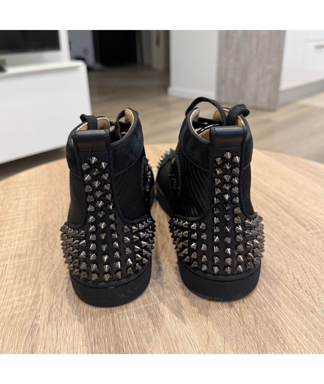 CHRISTIAN LOUBOUTIN Черные кожаные ботинки, фото 3