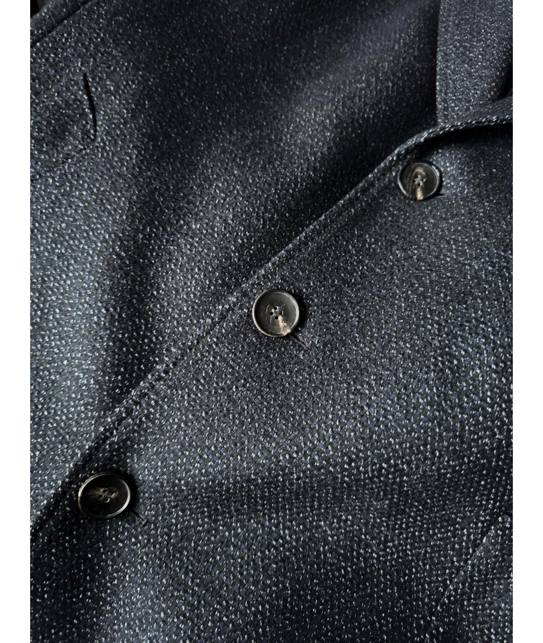 HUGO BOSS Темно-синее шерстяное пальто, фото 3