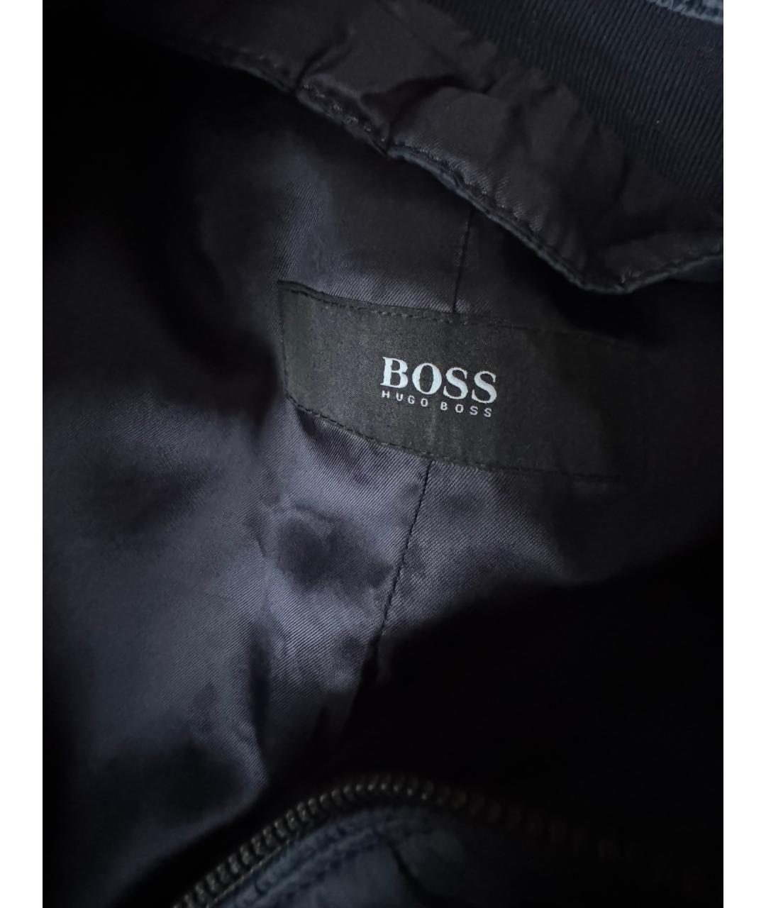 HUGO BOSS Темно-синее шерстяное пальто, фото 6