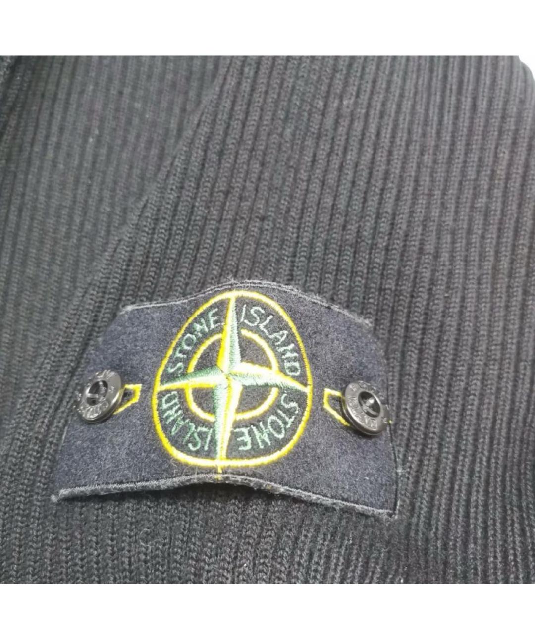 STONE ISLAND Черный шерстяной джемпер / свитер, фото 3