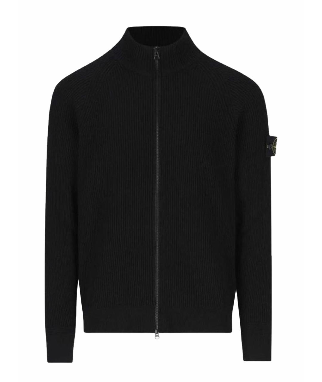STONE ISLAND Черный шерстяной джемпер / свитер, фото 1
