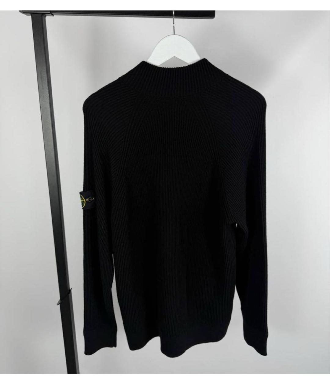 STONE ISLAND Черный шерстяной джемпер / свитер, фото 5