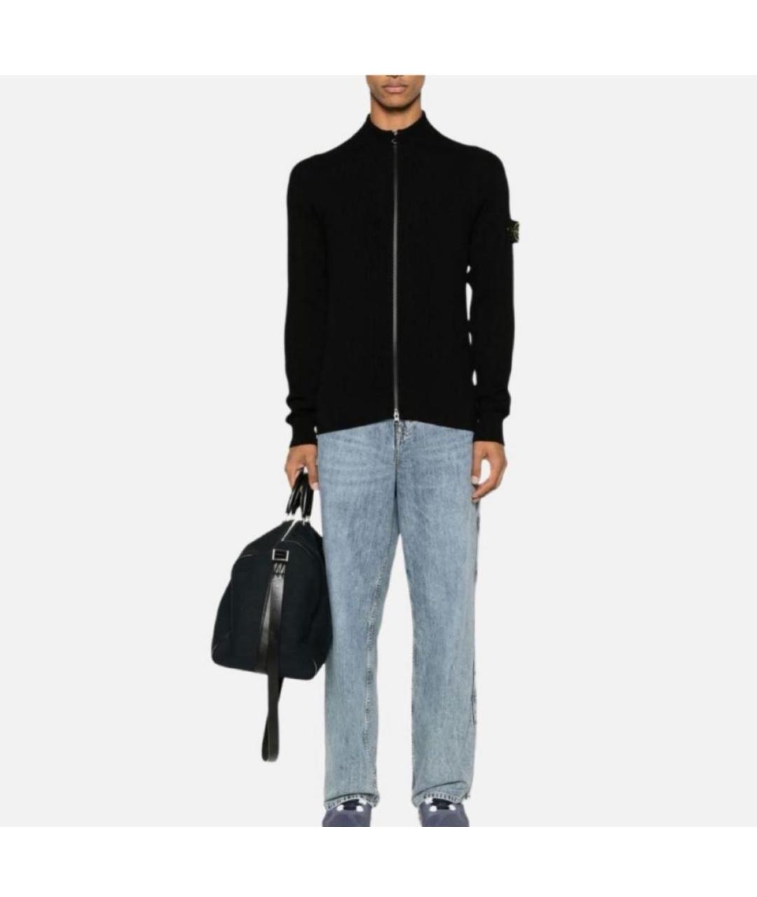 STONE ISLAND Черный шерстяной джемпер / свитер, фото 2