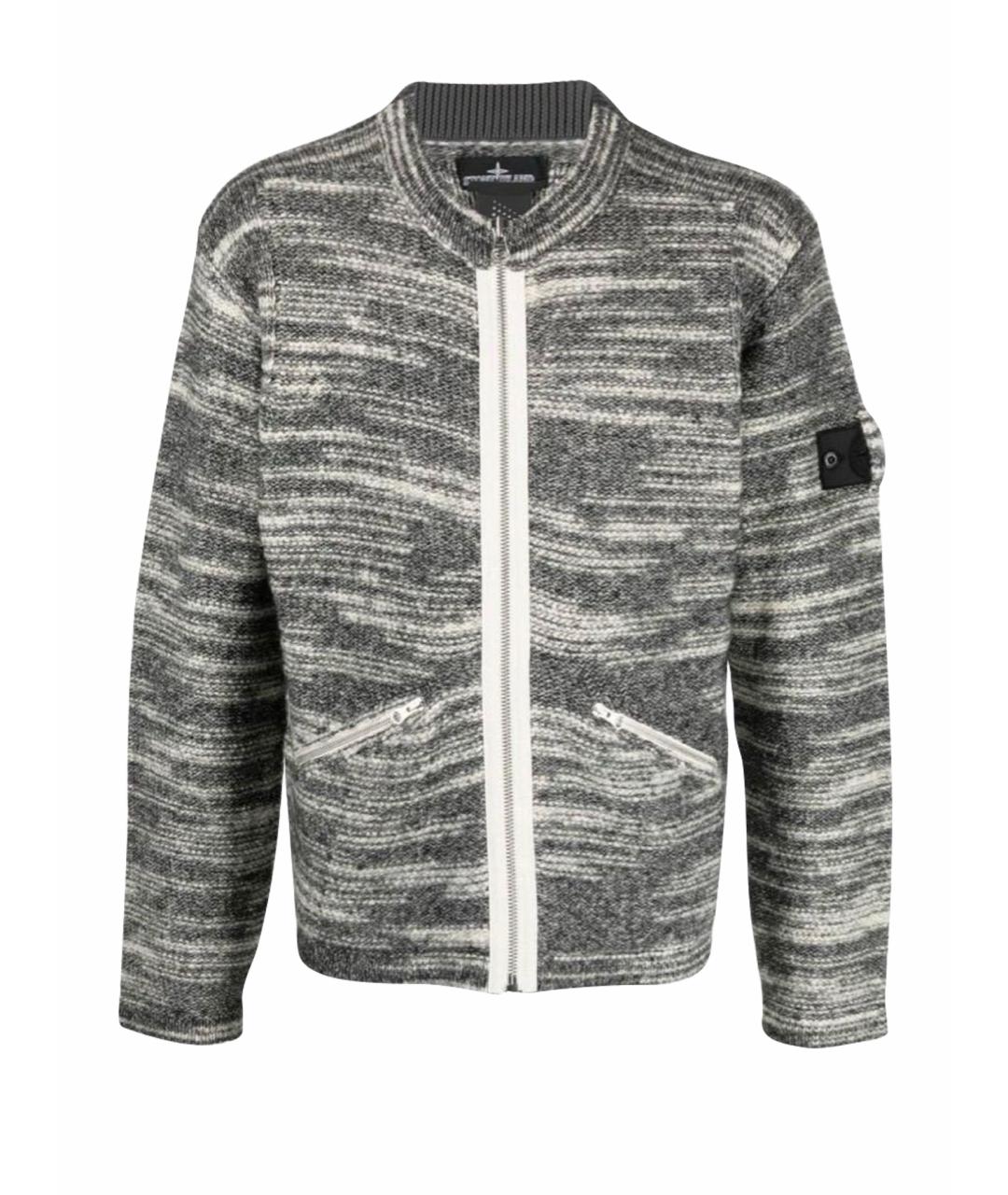 STONE ISLAND Серый шерстяной джемпер / свитер, фото 1