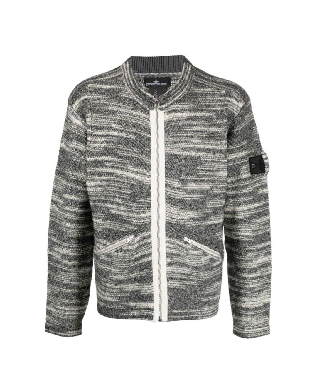 STONE ISLAND Серый шерстяной джемпер / свитер, фото 9