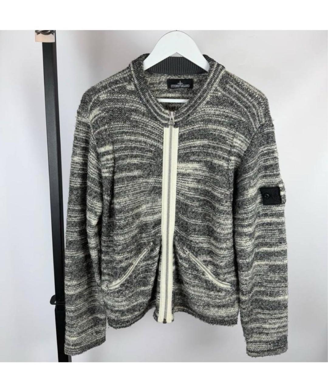 STONE ISLAND Серый шерстяной джемпер / свитер, фото 7