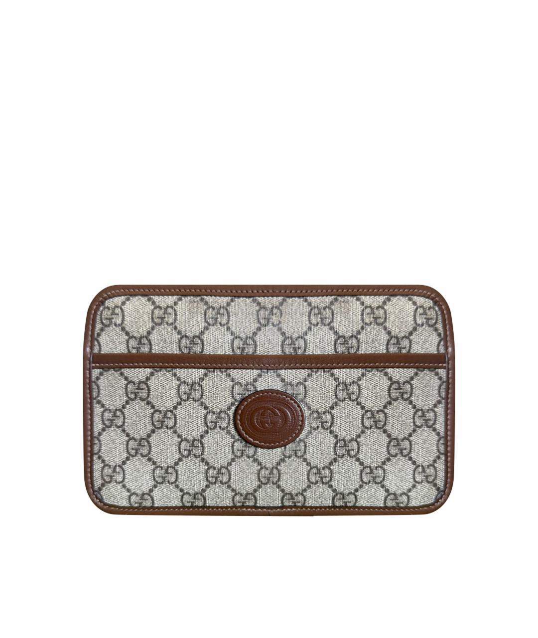 GUCCI Коричневая кожаная сумка через плечо, фото 1