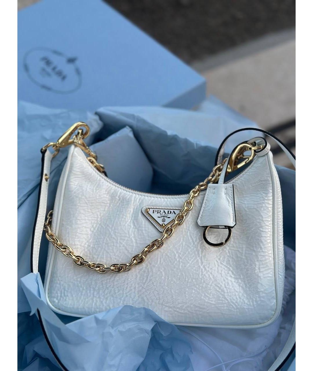 PRADA Белая сумка через плечо, фото 3