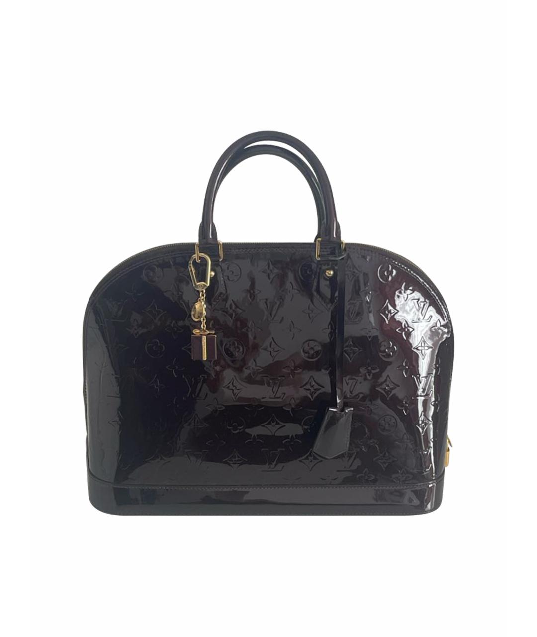 LOUIS VUITTON Бордовая сумка с короткими ручками из лакированной кожи, фото 1
