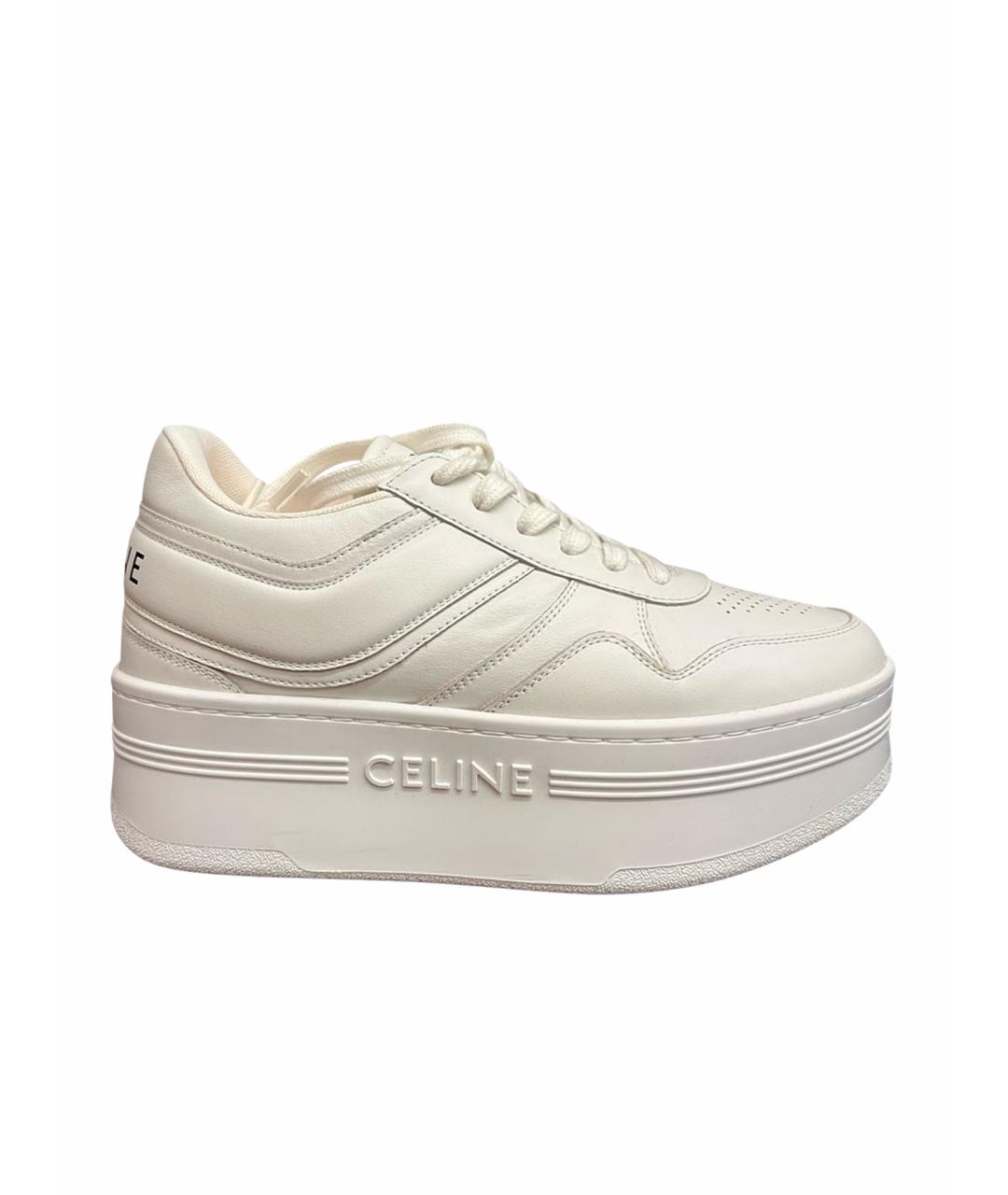CELINE Белые кожаные кроссовки, фото 1