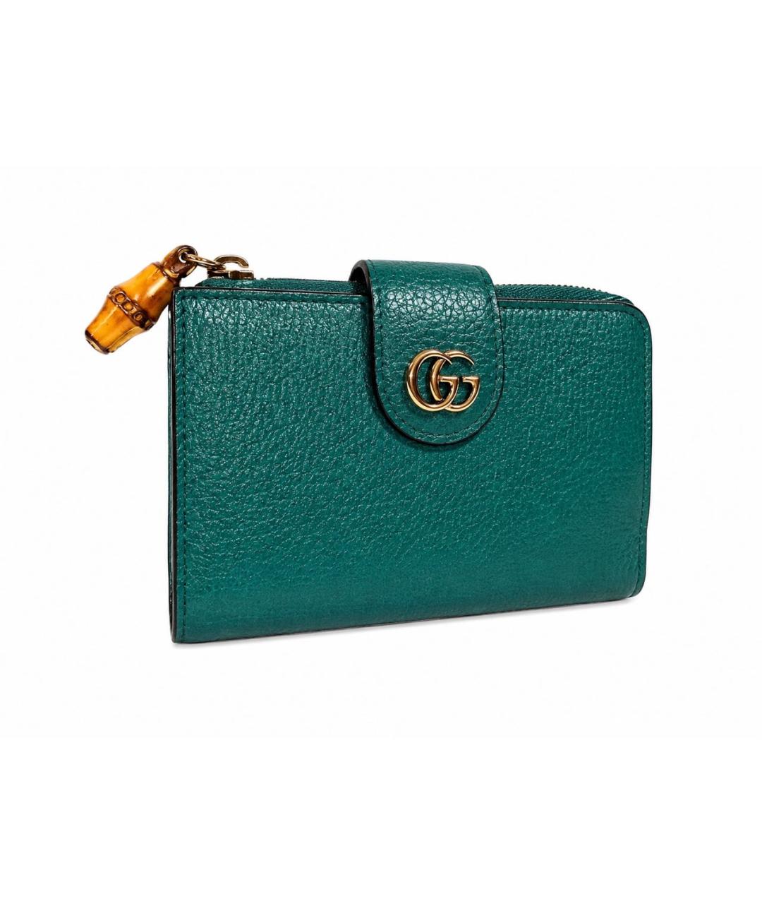 GUCCI Зеленый кожаный кошелек, фото 2