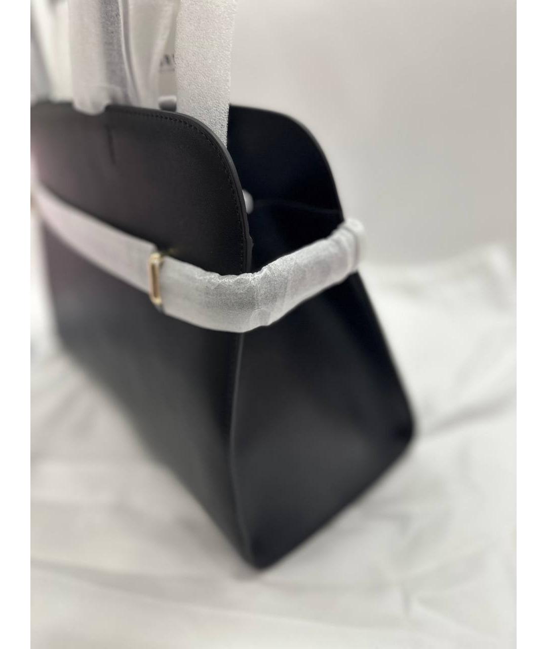 FURLA Черная кожаная сумка тоут, фото 6