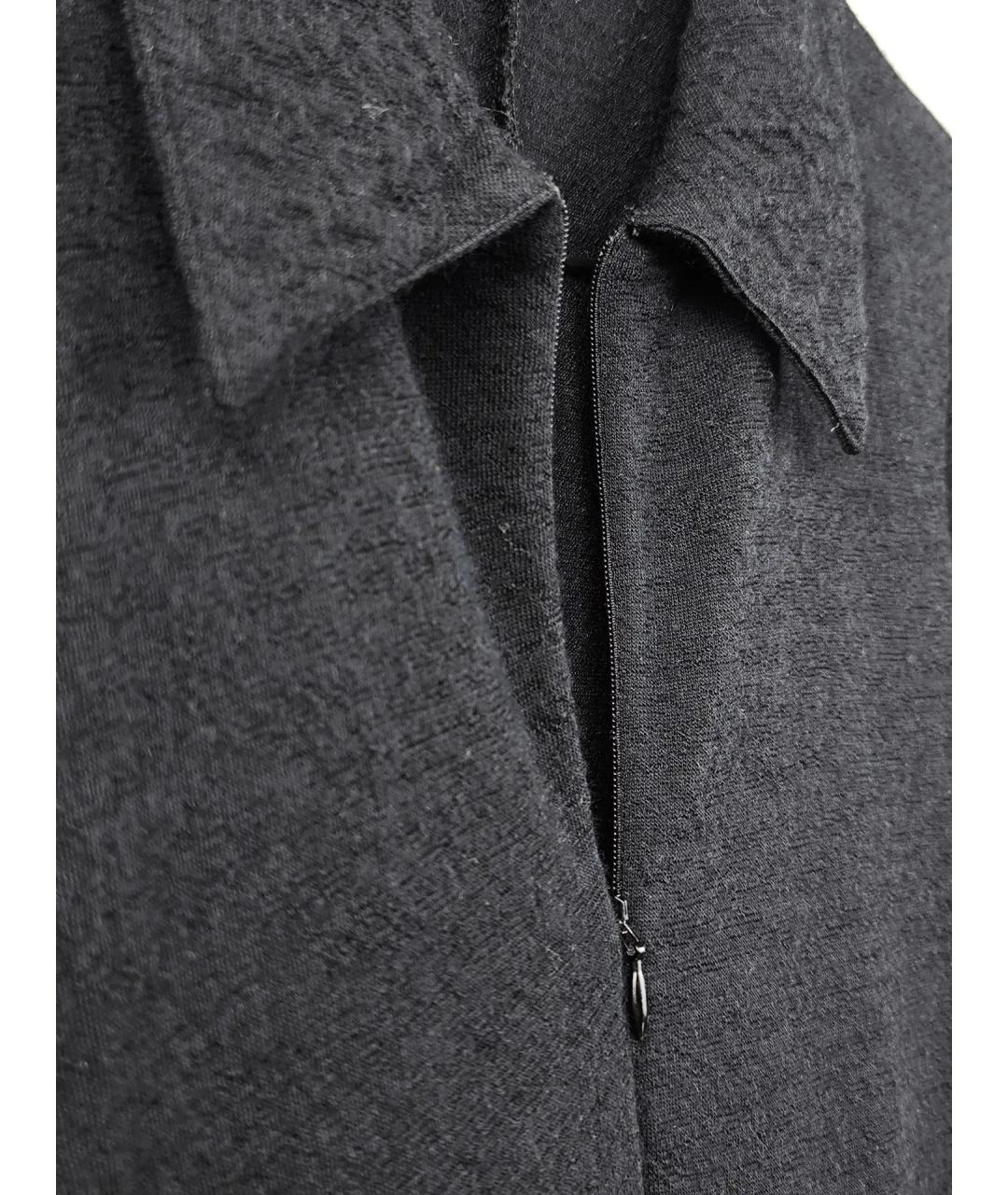 JIL SANDER Черное шерстяное повседневное платье, фото 5