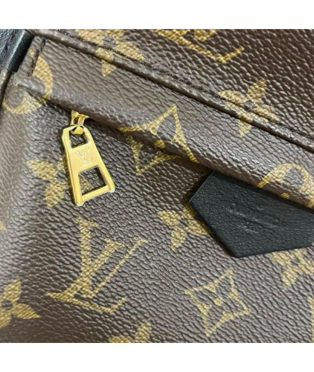 LOUIS VUITTON Коричневый кожаный рюкзак, фото 5