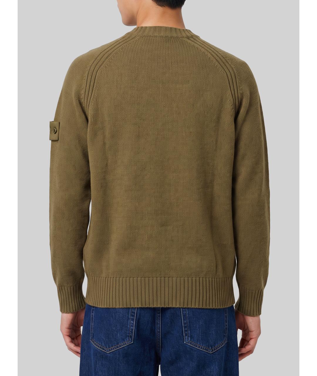STONE ISLAND Зеленый кашемировый джемпер / свитер, фото 3