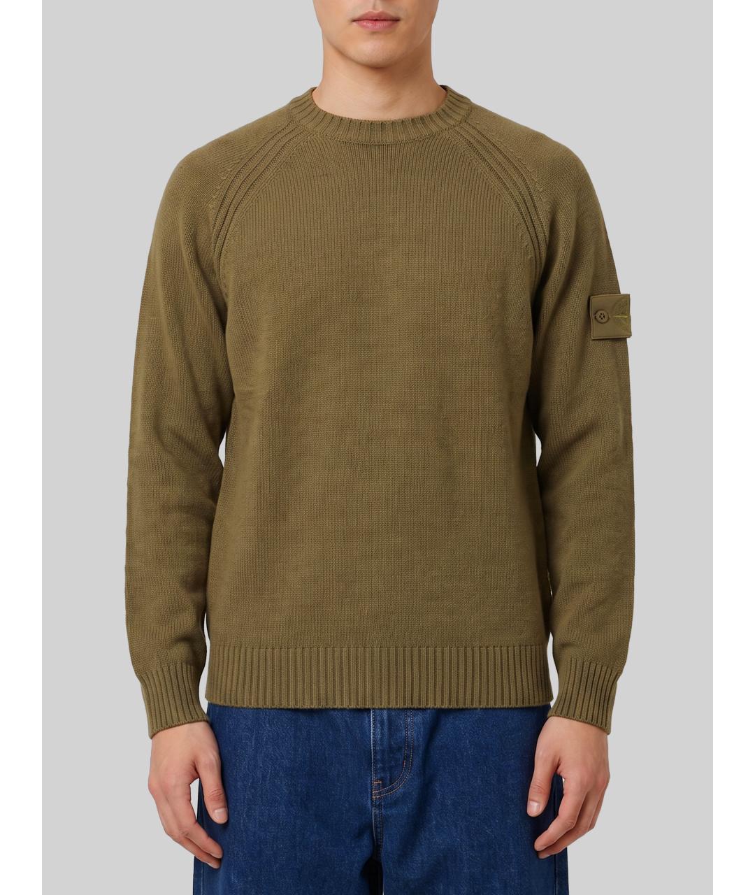 STONE ISLAND Зеленый кашемировый джемпер / свитер, фото 4