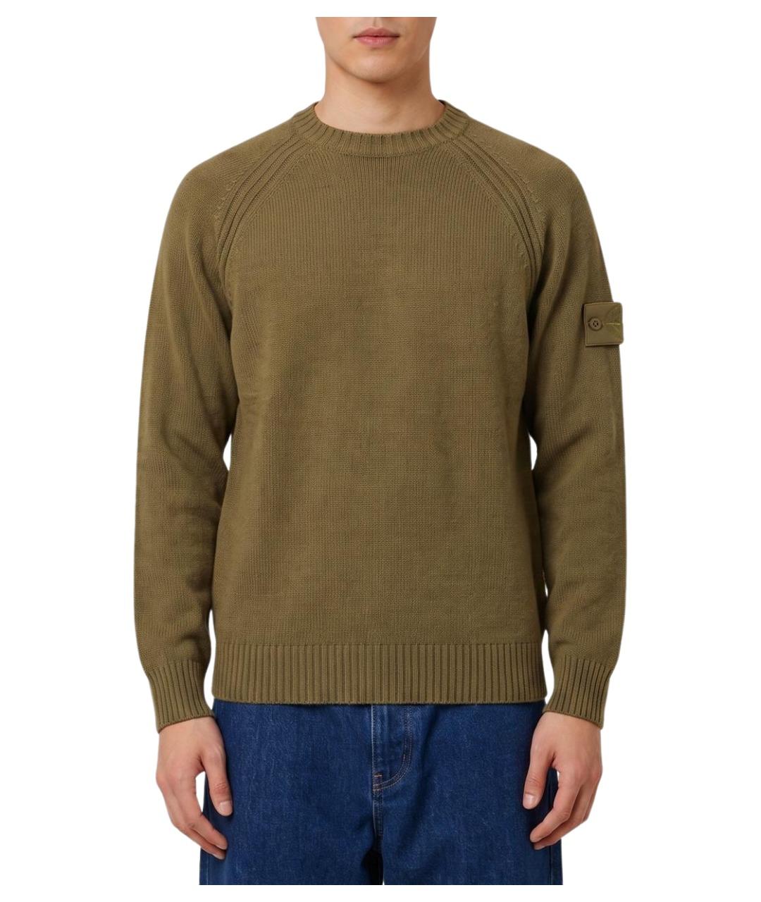 STONE ISLAND Зеленый кашемировый джемпер / свитер, фото 1