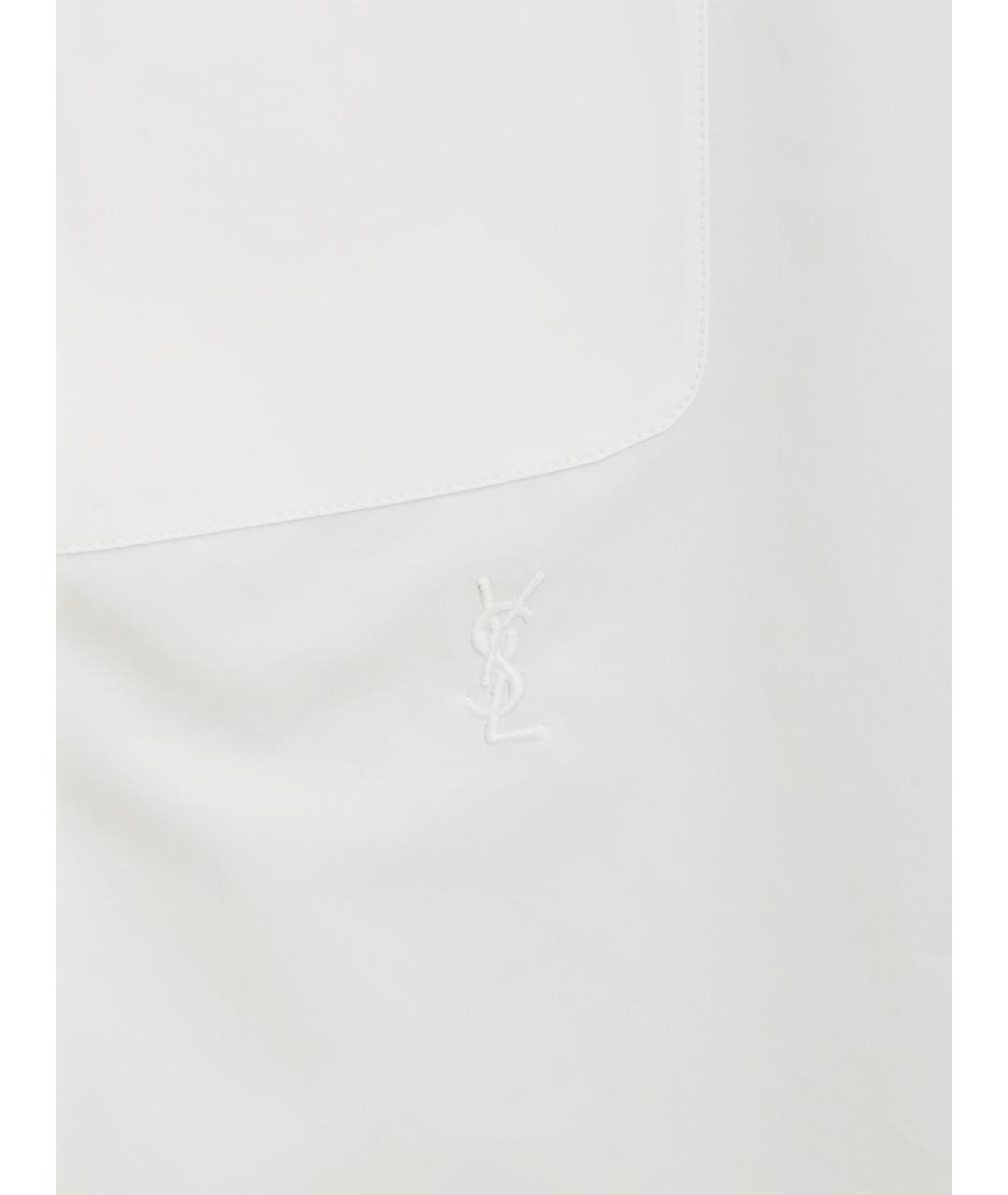 SAINT LAURENT Белая хлопковая классическая рубашка, фото 4