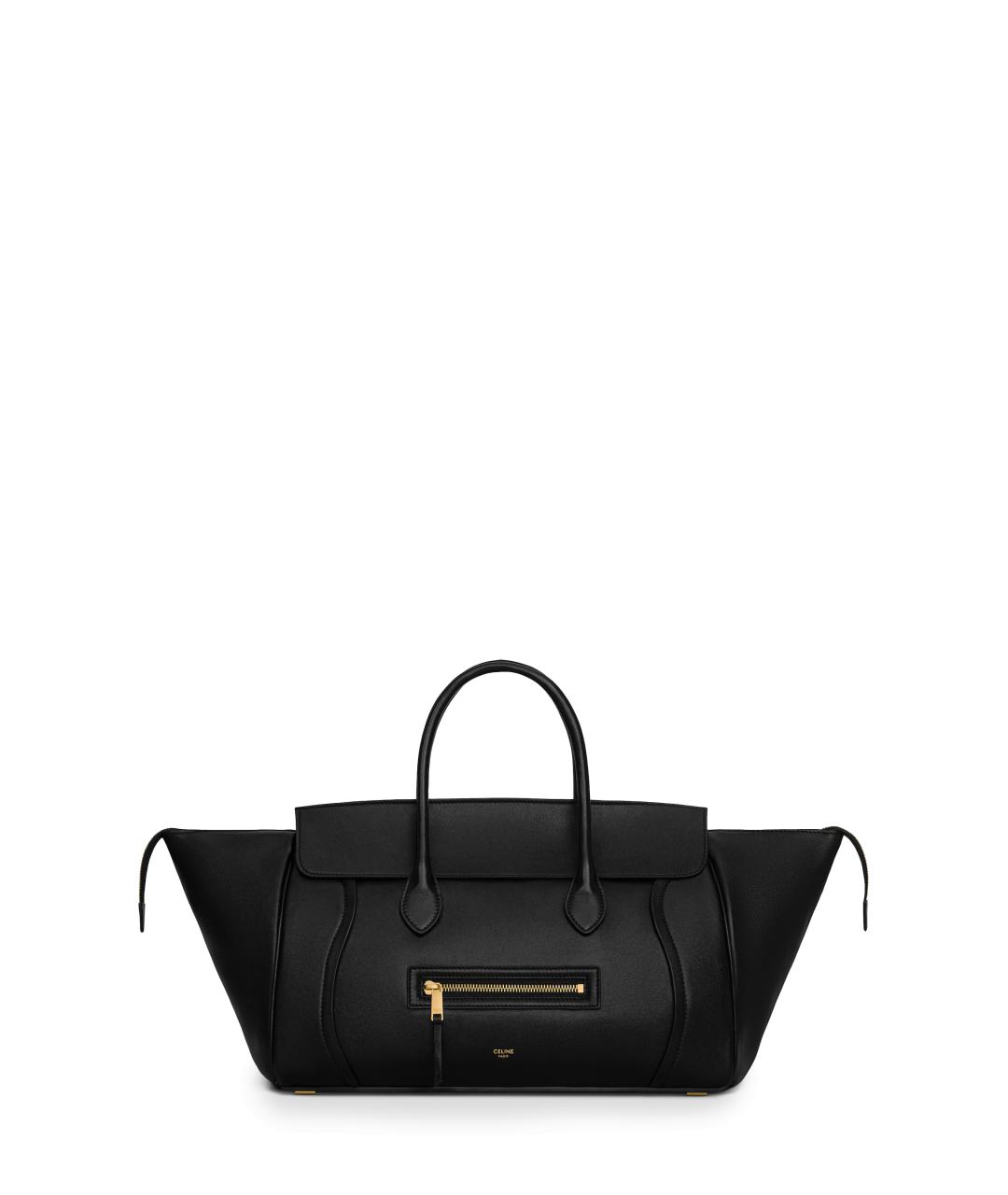 CELINE Черная кожаная сумка тоут, фото 1