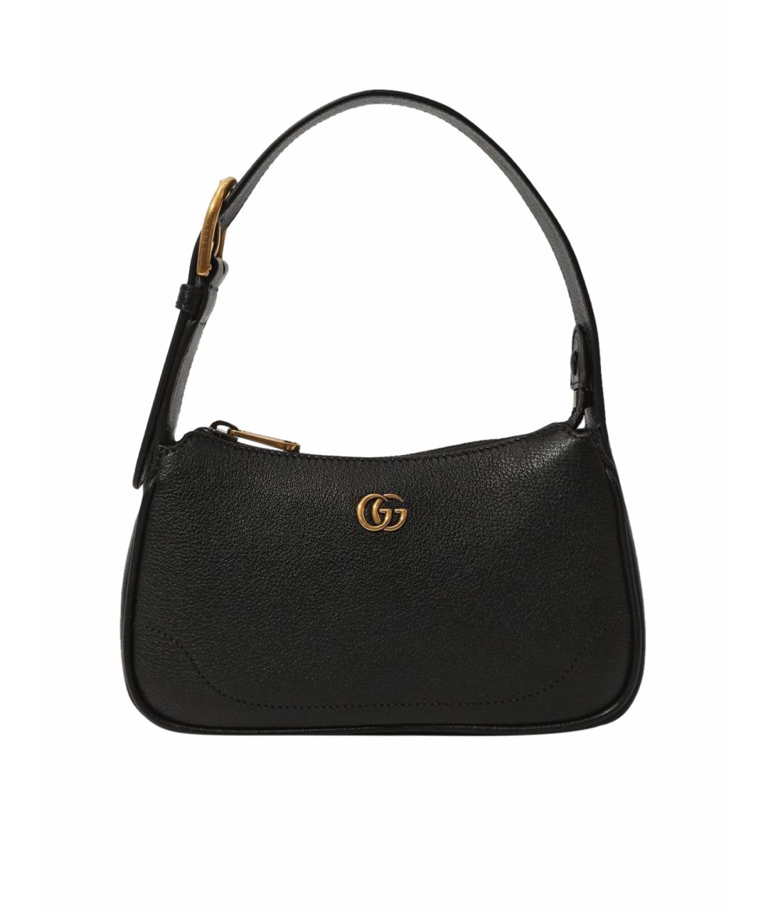 GUCCI Черная кожаная сумка через плечо, фото 1