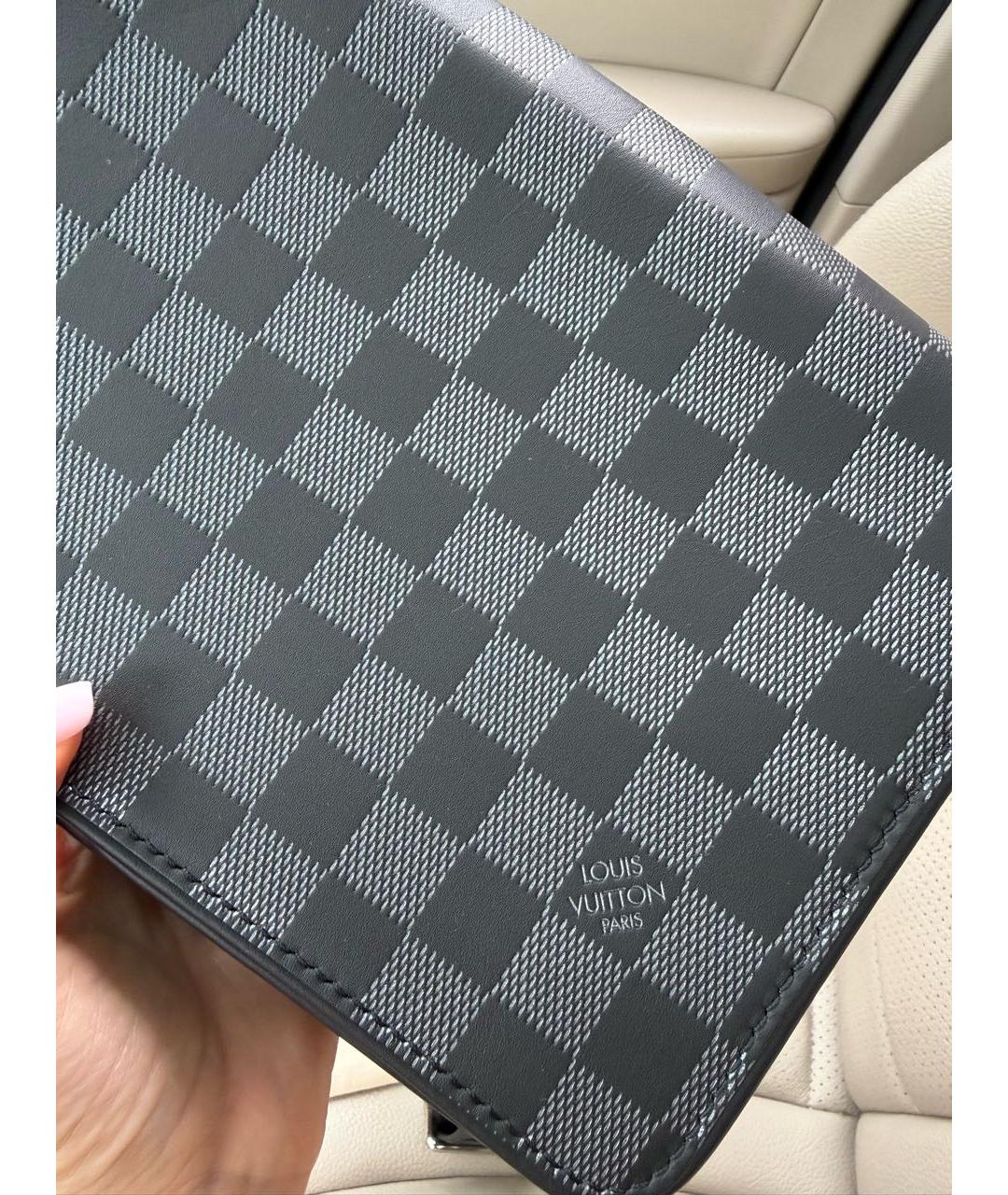 LOUIS VUITTON Черная кожаная сумка на плечо, фото 4