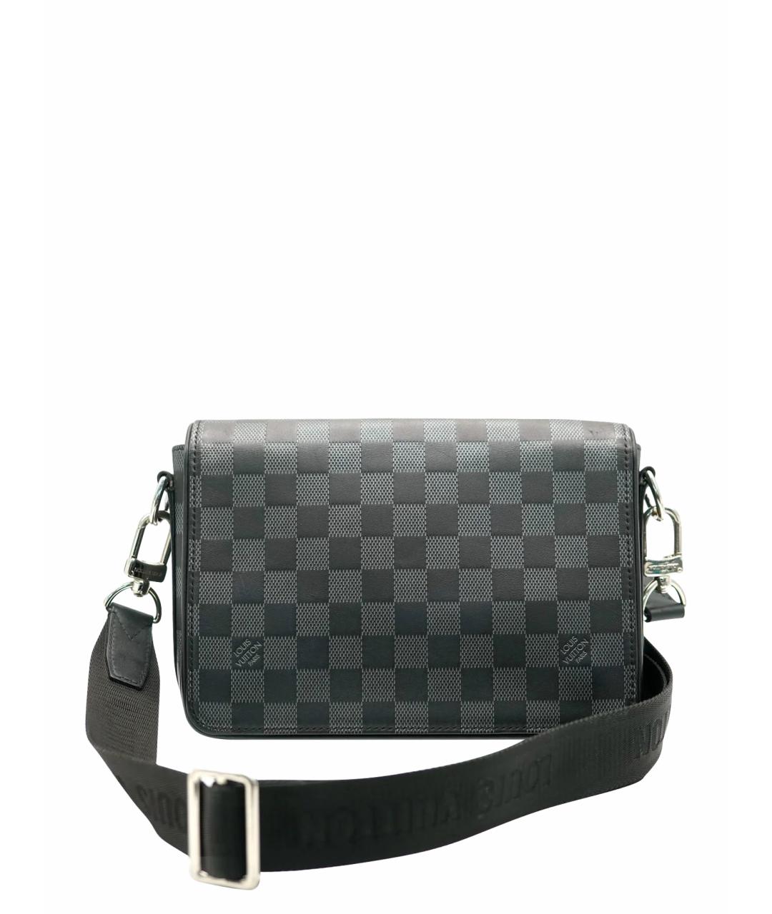 LOUIS VUITTON Черная кожаная сумка на плечо, фото 1