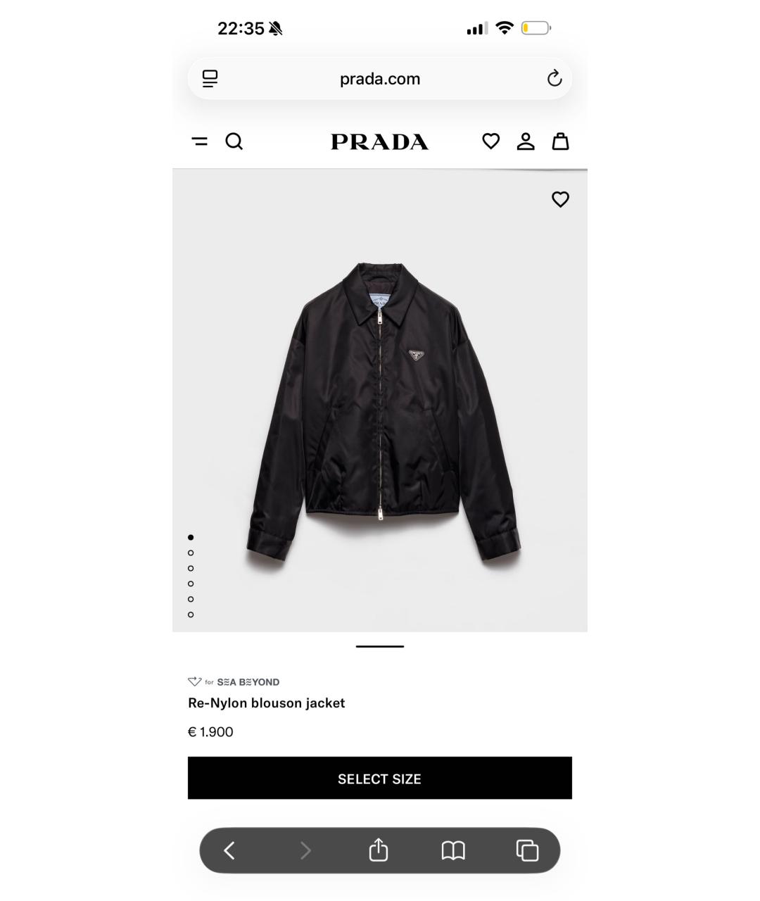 PRADA Черная нейлоновая куртка, фото 5