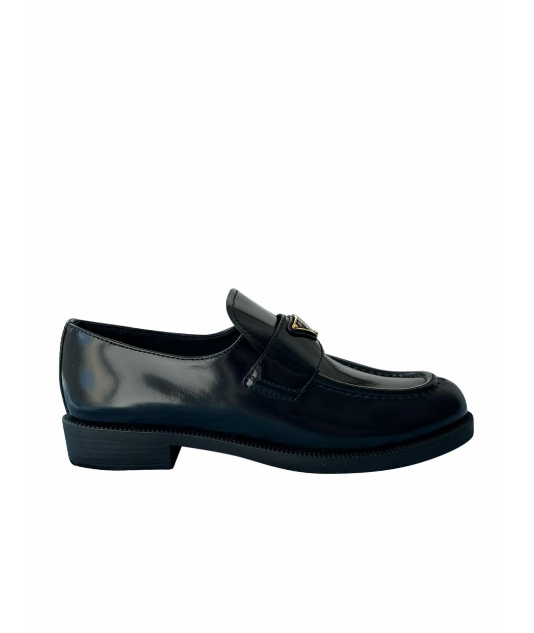 PRADA Черные кожаные лоферы, фото 1