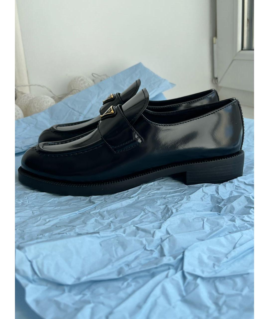 PRADA Черные кожаные лоферы, фото 7