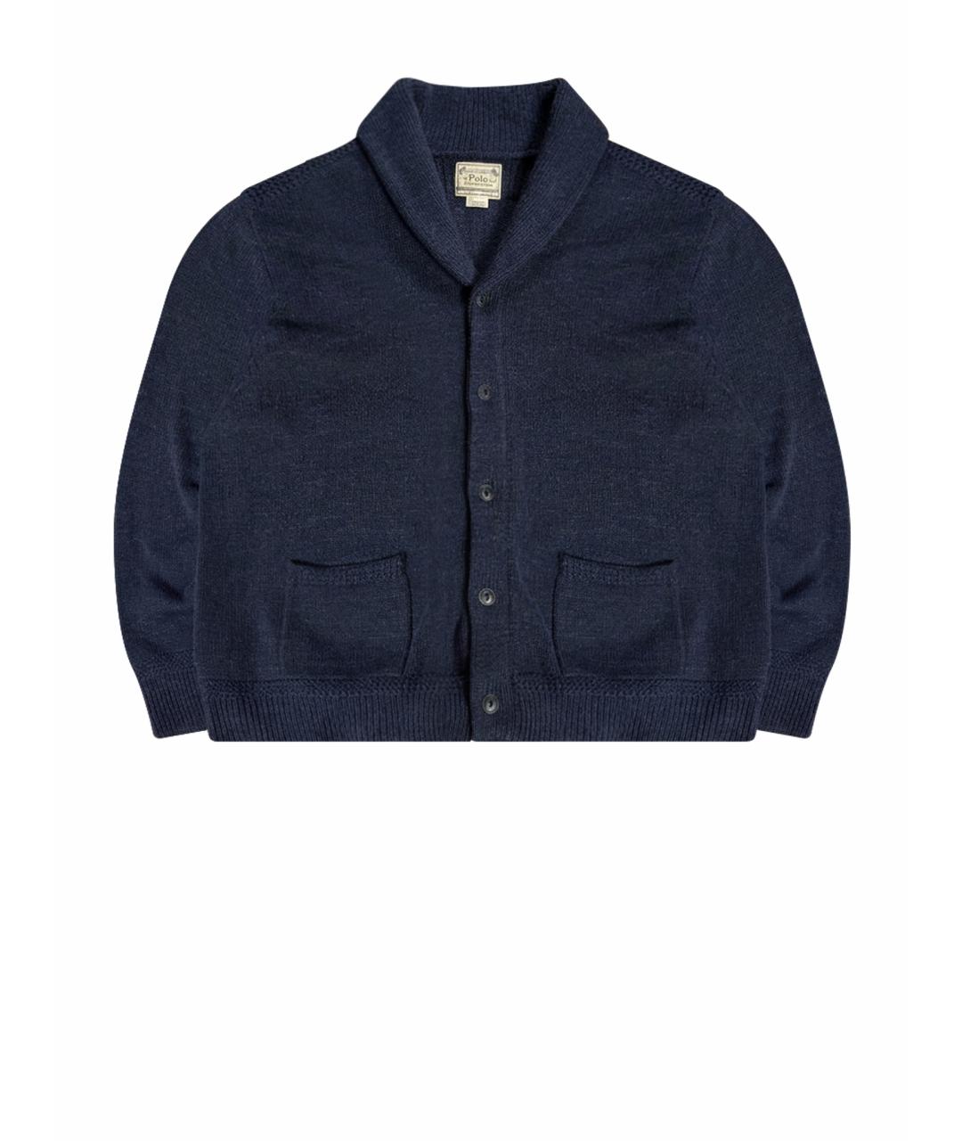 POLO RALPH LAUREN Темно-синий хлопковый кардиган, фото 1